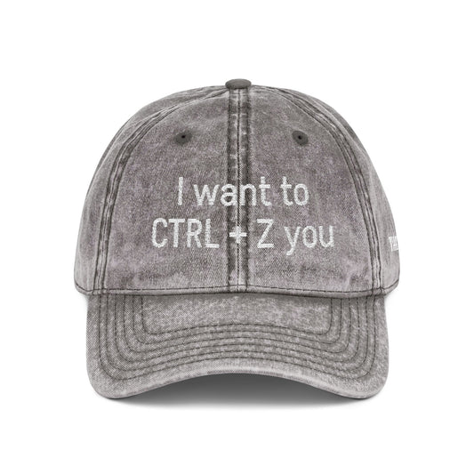 CTRL +Z - Vintage Embroidered Baseball Cap