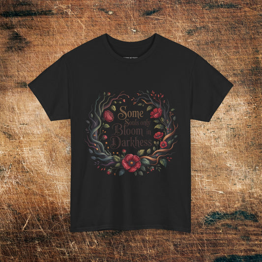 “Some Flowers Bloom in Darkness” Floral Gothic Tee