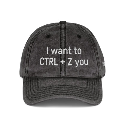 CTRL +Z -  Vintage Embroidered Baseball Cap