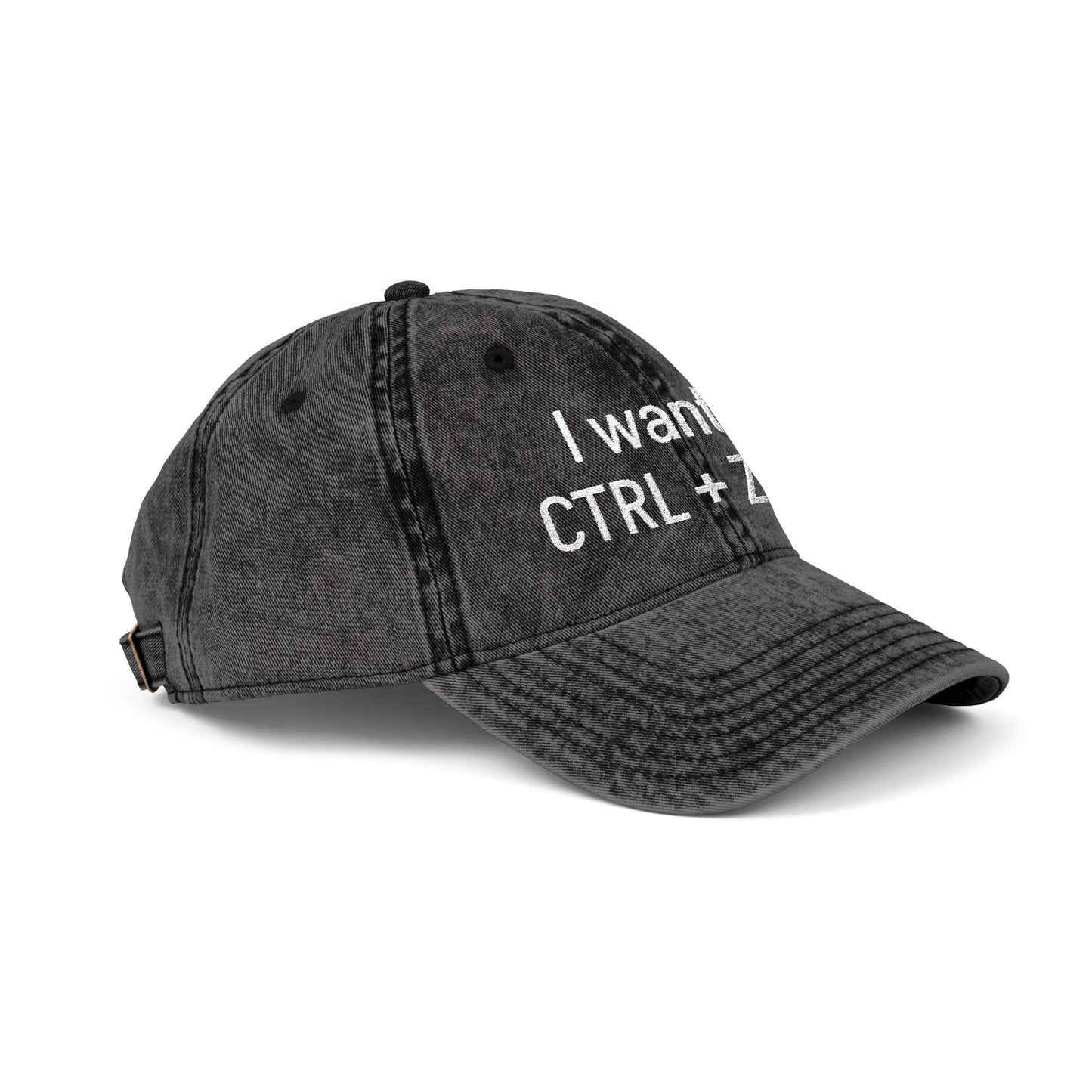 CTRL +Z -  Vintage Embroidered Baseball Cap