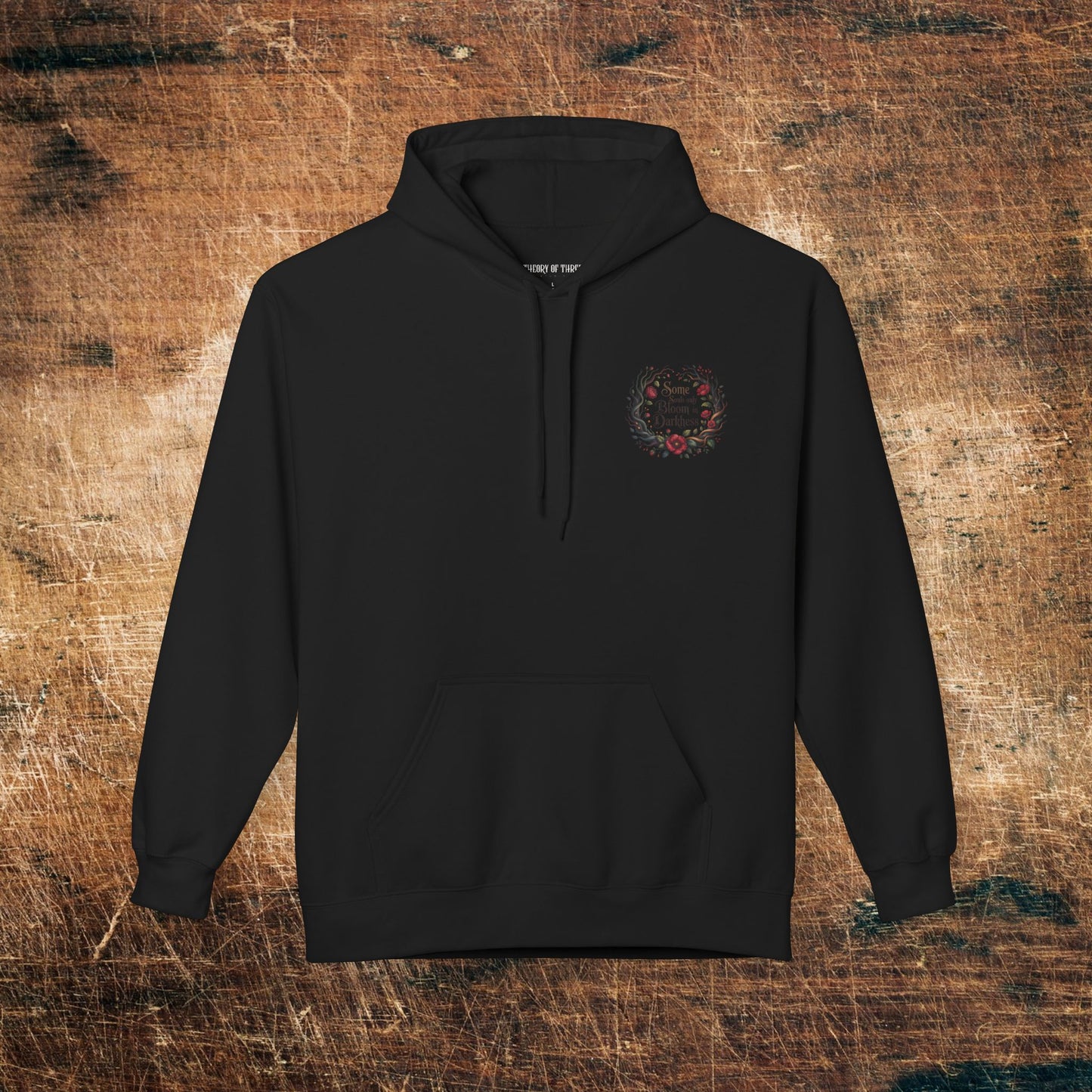 "Some Souls Only Bloom in Darkness" Floral Gothic Pullover Hoodie