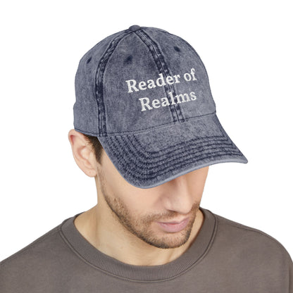Reader of Realms Vintage Embroidered Cap