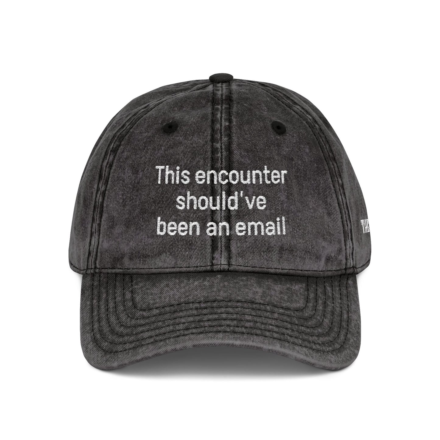 "This encounter should've been an email" Vintage Embroidered Baseball Cap