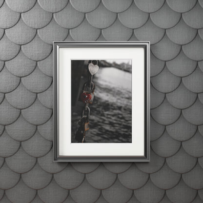 Locks- Fine Art Print with Passepartout Frame - Romantic Wall Art