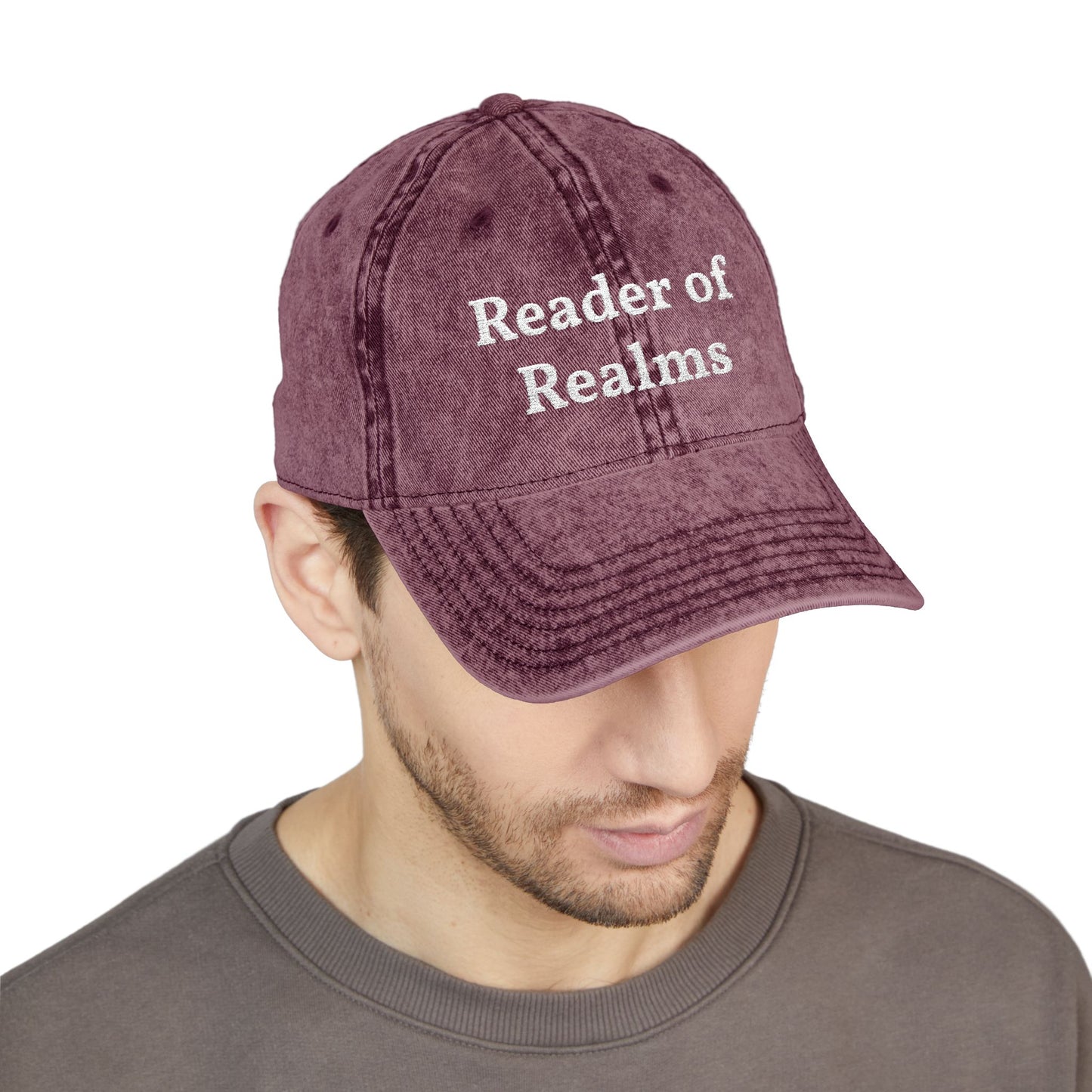 Reader of Realms Vintage Embroidered Cap