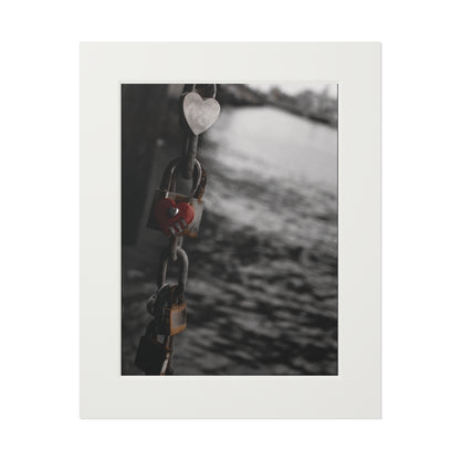 Locks- Fine Art Print with Passepartout Frame - Romantic Wall Art