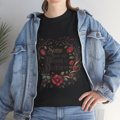 “Some Flowers Bloom in Darkness” Floral Gothic Tee
