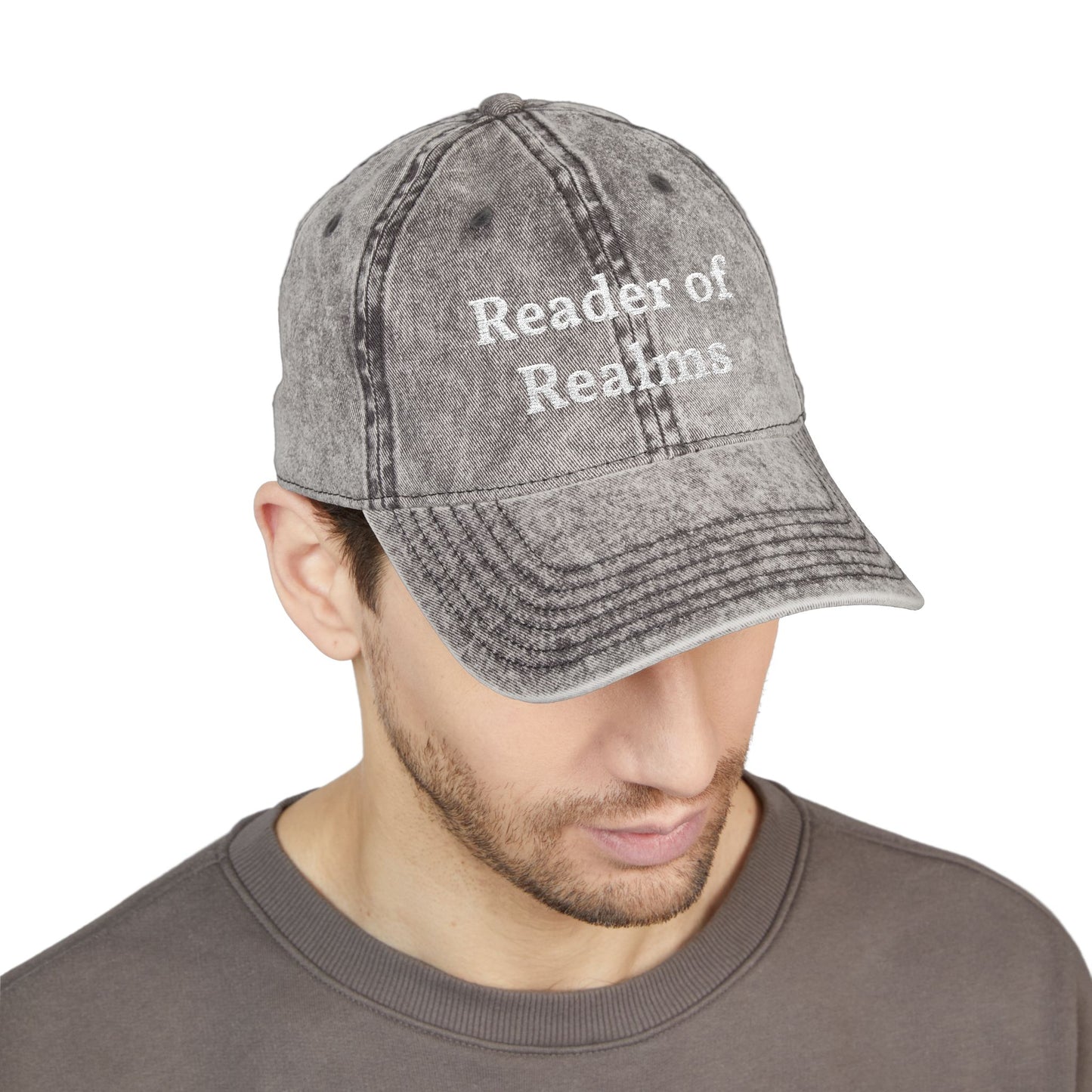 Reader of Realms Vintage Embroidered Cap