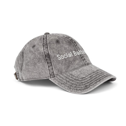 Social Battery-  Vintage Embroidered Baseball Cap